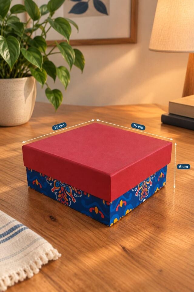 Kolix Hediyelik 3 'lü Dekoratif Kutu Etnik Model Premium Paketleme Kutusu