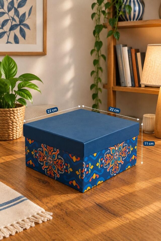 Kolix Hediyelik 3 'lü Dekoratif Kutu Etnik Model Premium Paketleme Kutusu
