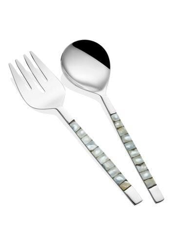 The Mia Pearl Salata Servis Takımı White 2 Parça CKB0173