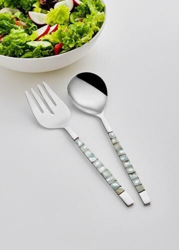 The Mia Pearl Salata Servis Takımı White 2 Parça CKB0173