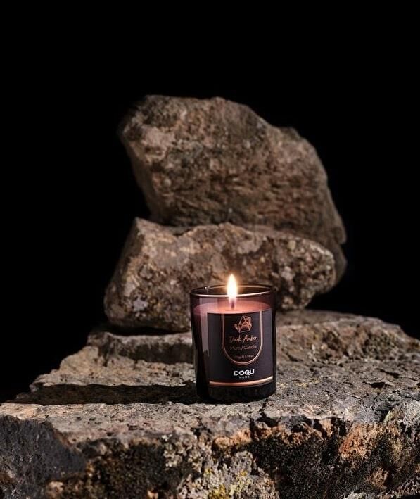 Doqu Home New Dark Amber Kokulu Mum Saydam - 170 gr