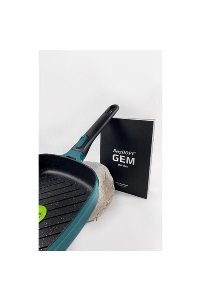 Berghoff Gem Çıkarılabilir Saplı Stay Cool Izgara Kare Tava Yeşil 24 Cm