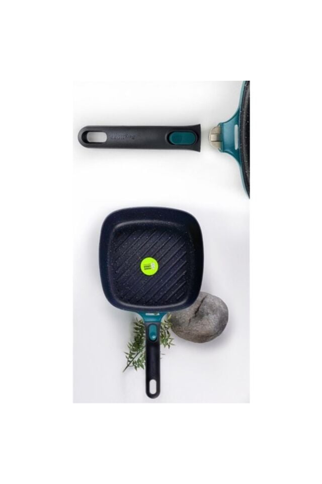 Berghoff Gem Çıkarılabilir Saplı Stay Cool Izgara Kare Tava Yeşil 24 Cm
