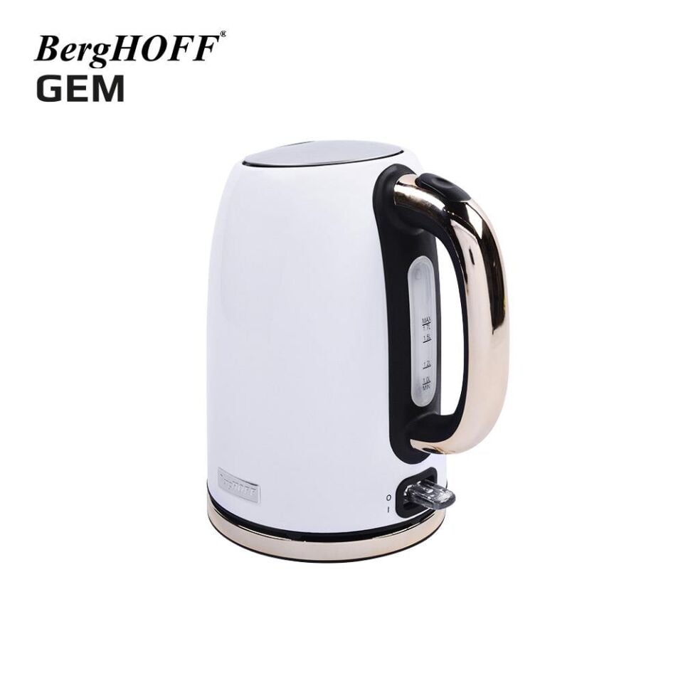 BergHOFF GEM TITAN 1.7 Litre Parlak Beyaz Gold Su Isıtıcısı 7950061