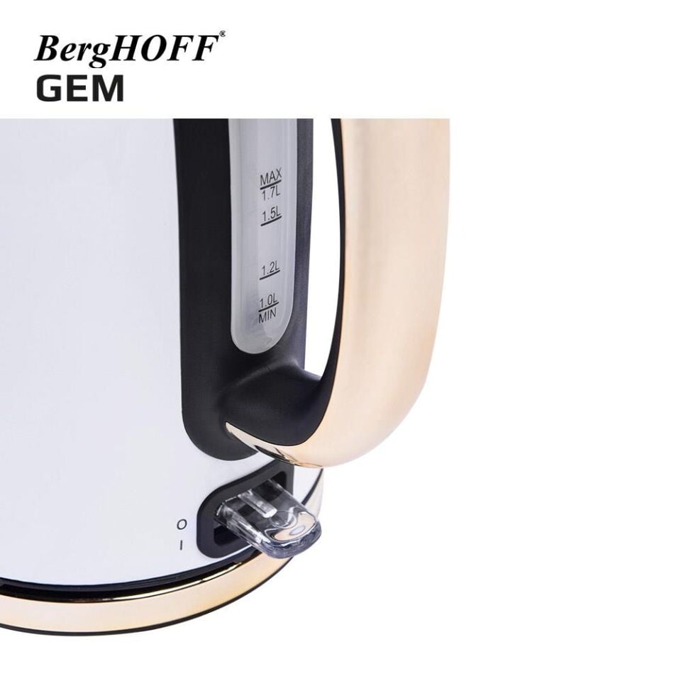BergHOFF GEM TITAN 1.7 Litre Parlak Beyaz Gold Su Isıtıcısı 7950061