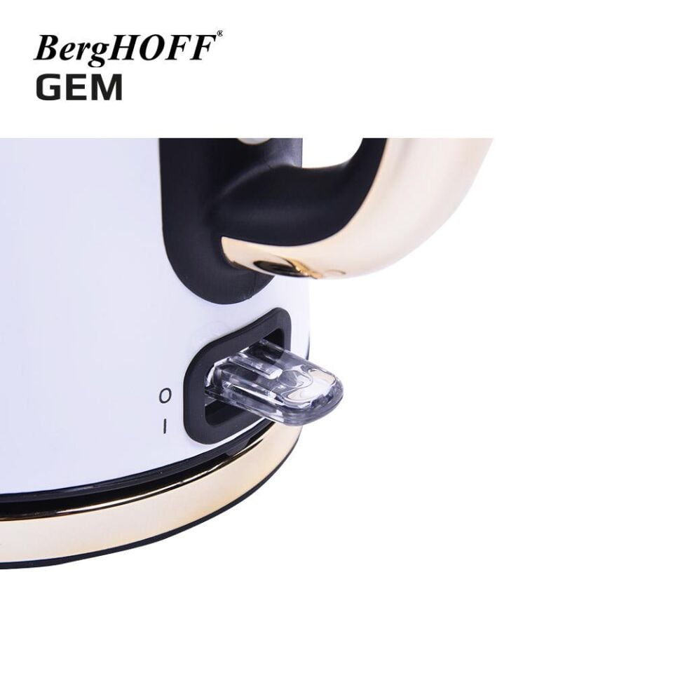 BergHOFF GEM TITAN 1.7 Litre Parlak Beyaz Gold Su Isıtıcısı 7950061