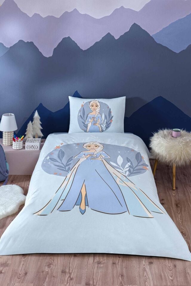 Özdilek Frozen Ice Queen Tek Kişilik Disney Lisanslı Lastikli Çocuk Nevresim Takımı