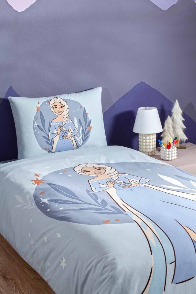 Özdilek Frozen Ice Queen Tek Kişilik Disney Lisanslı Lastikli Çocuk Nevresim Takımı