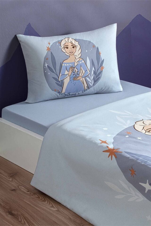 Özdilek Frozen Ice Queen Tek Kişilik Disney Lisanslı Lastikli Çocuk Nevresim Takımı