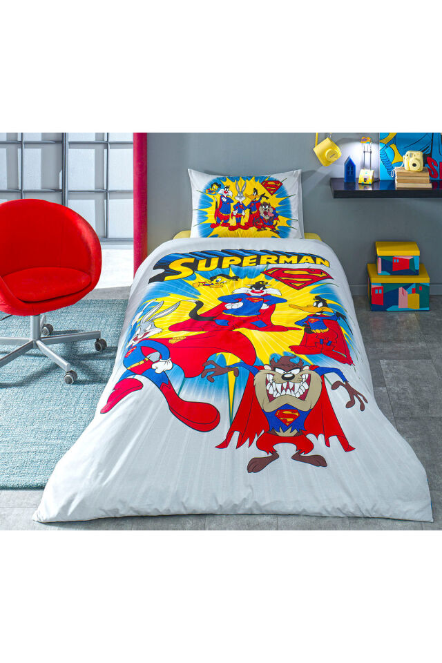 Özdilek Looney Tunes Superman Tek Kişilik Lisanslı Çocuk Nevresim Takımı