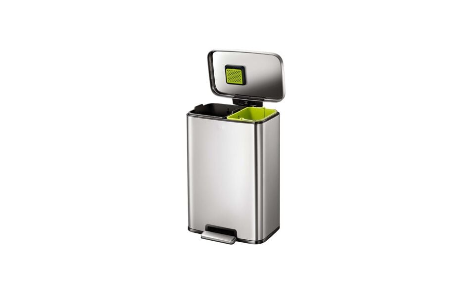 25L+20L EKO Paslanmaz Çelik Pedallı Atık Kutusu EK9361MMT