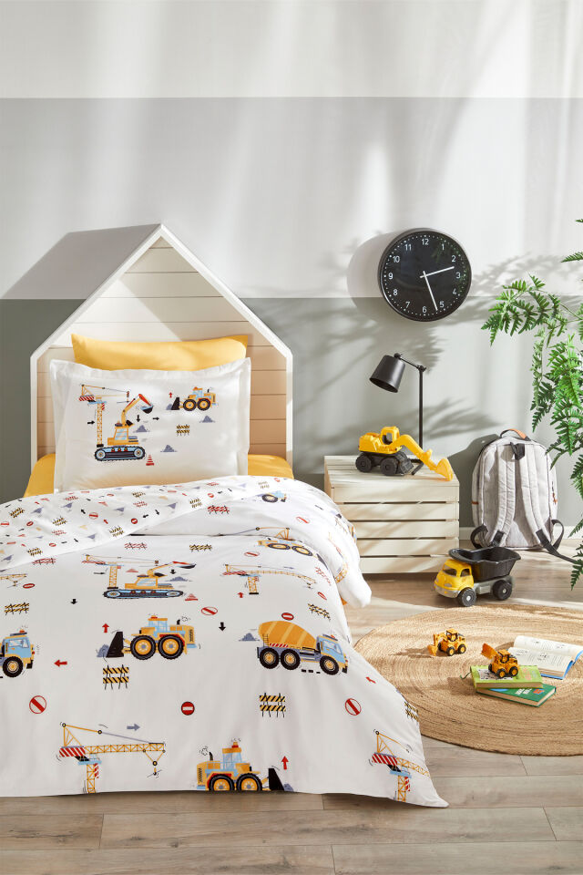 Özdilek Builder Tek Kişilik Lastikli Çarşaf Nevresim Takımı
