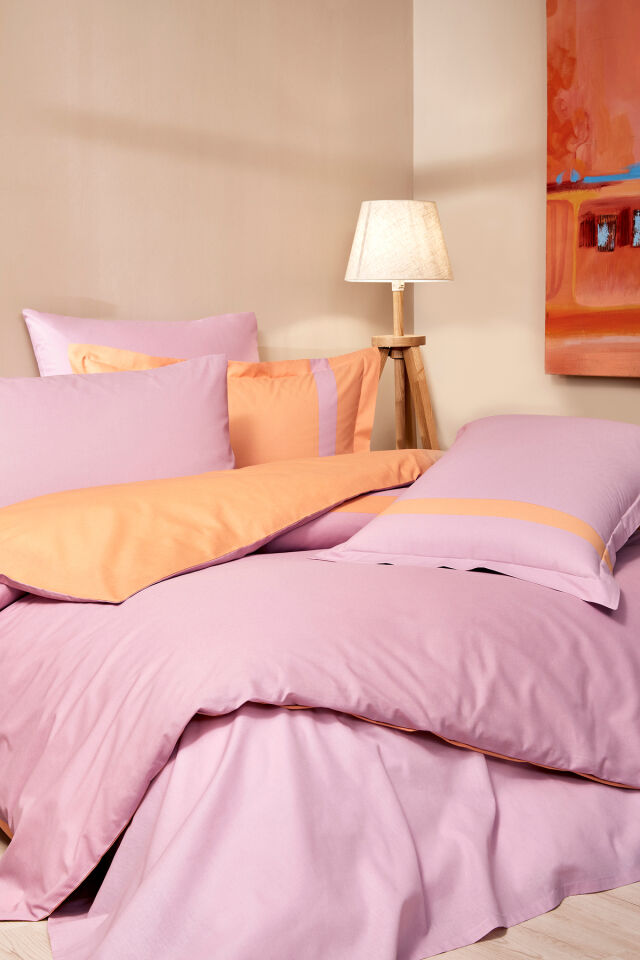 Özdilek Colour Stripe Çift Kişilik Nevresim Takımı mürdüm