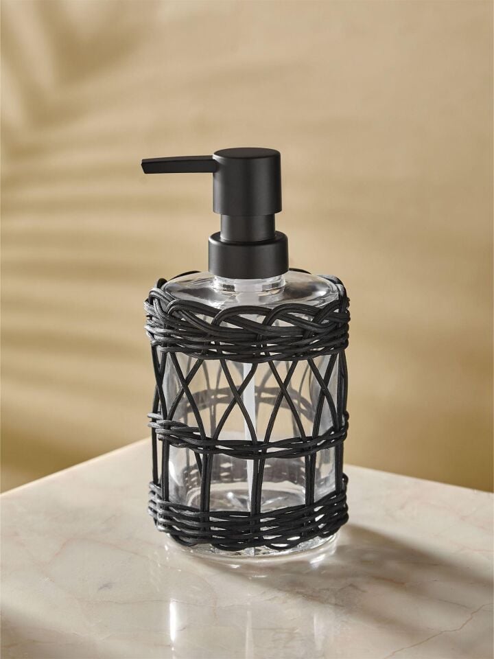 The Mia Rattan Sıvı Sabunluk Siyah 330 ml SBN0074