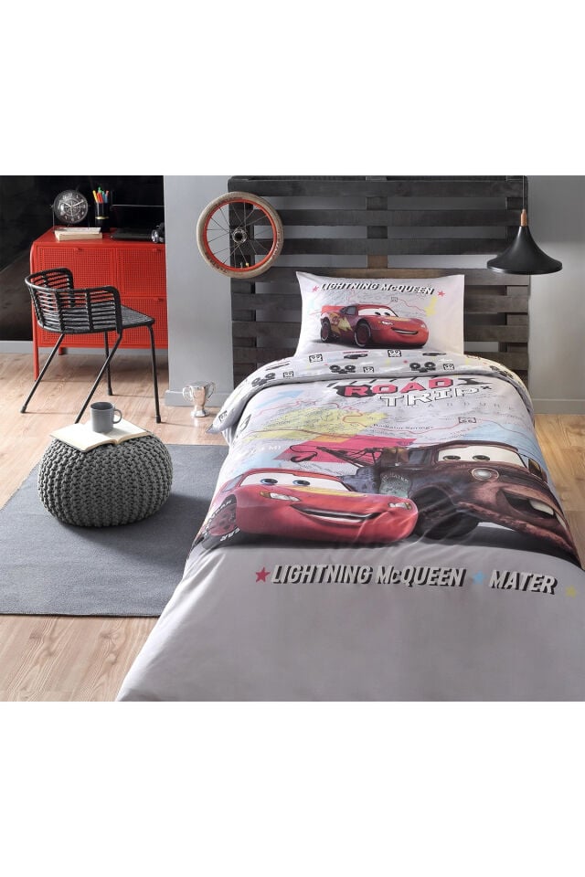 Özdilek Disney Cars On The Road Tek Kişilik Nevresim Takımı - Gri