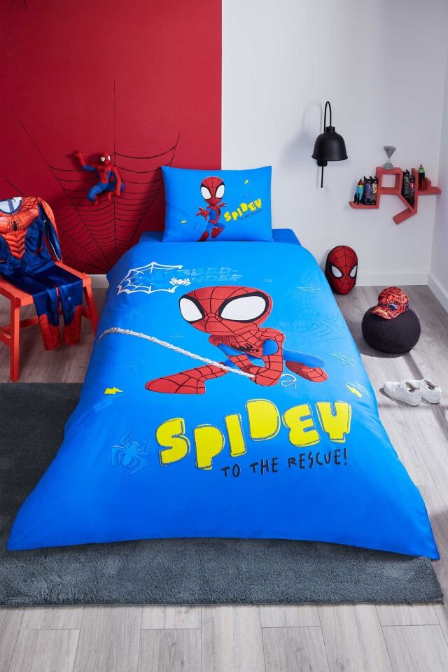 Özdilek Spidey Power Tek Kişilik Lisanslı Lastikli Çocuk Nevresim Takımı