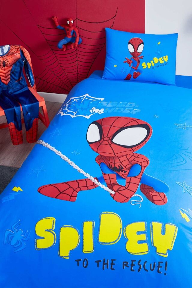 Özdilek Spidey Power Tek Kişilik Lisanslı Lastikli Çocuk Nevresim Takımı