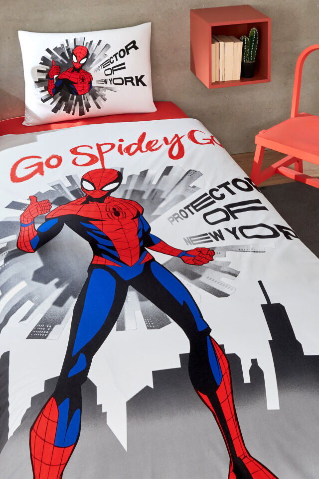 Özdilek Spiderman Go Spidey Tek Kişilik Lisanslı Lastikli Çocuk Nevresim Takımı