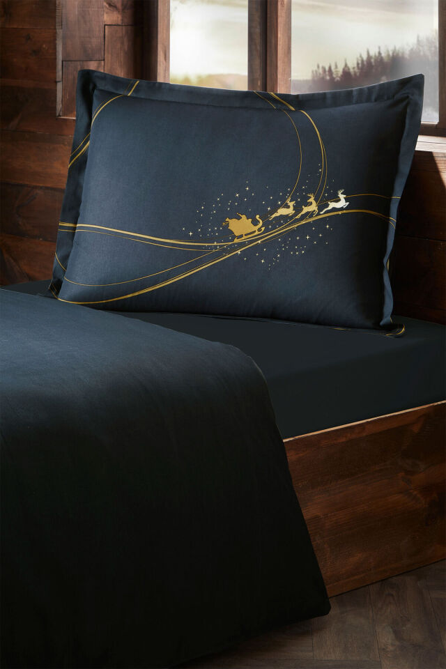 Özdilek Night Twinkle Tek Kişilik Lastikli Çarşaf Nevresim Takımı