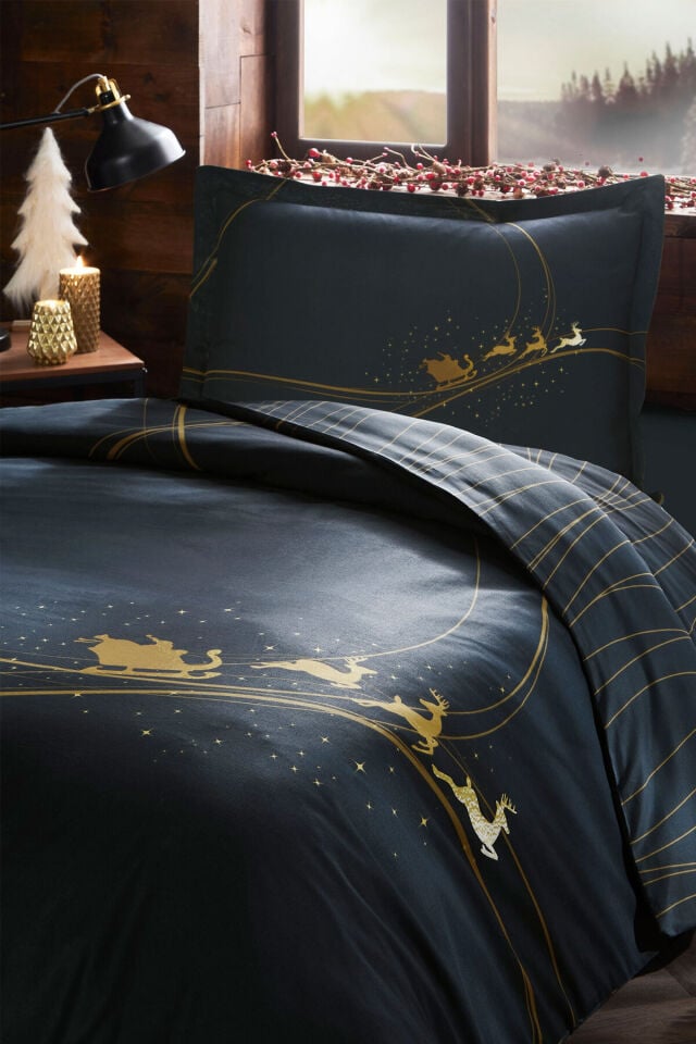 Özdilek Night Twinkle Tek Kişilik Lastikli Çarşaf Nevresim Takımı
