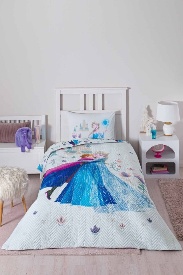 Özdilek Frozen Love Disney Lisanslı Kapitoneli Tek Kişilik Çocuk Nevresim Takımı