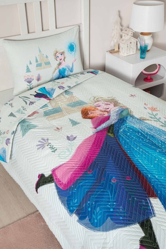 Özdilek Frozen Love Disney Lisanslı Kapitoneli Tek Kişilik Çocuk Nevresim Takımı