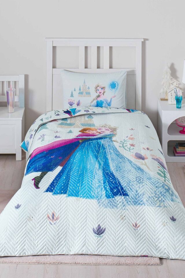 Özdilek Frozen Love Disney Lisanslı Kapitoneli Tek Kişilik Çocuk Nevresim Takımı