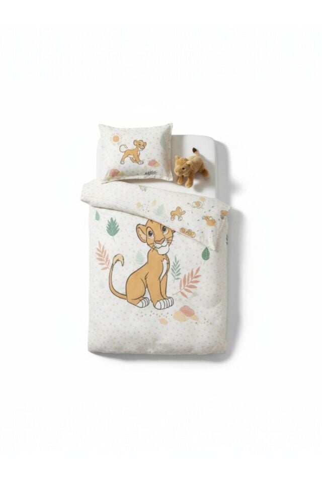 Özdilek Lion King Simba Happy Disney Lisanslı Bebek Nevresim Takımı – %100 Pamuk