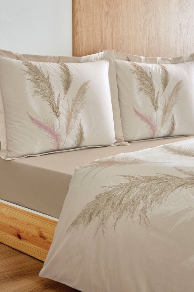 Özdilek Miscanthus Tek Kişilik Nevresim Takımı Krem