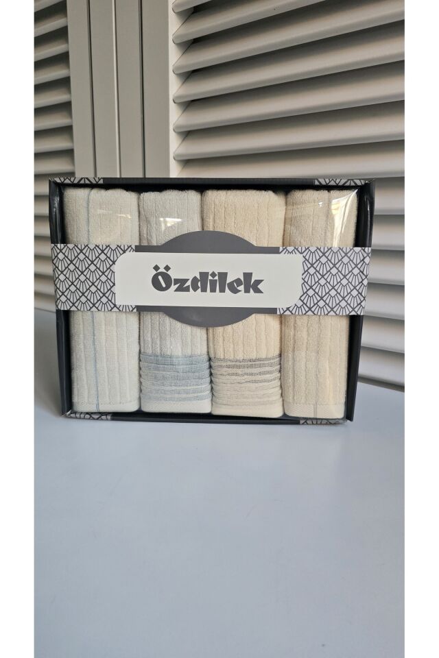Özdilek MODERN IKAT RENKLI 4LU KUTULU HAVLU