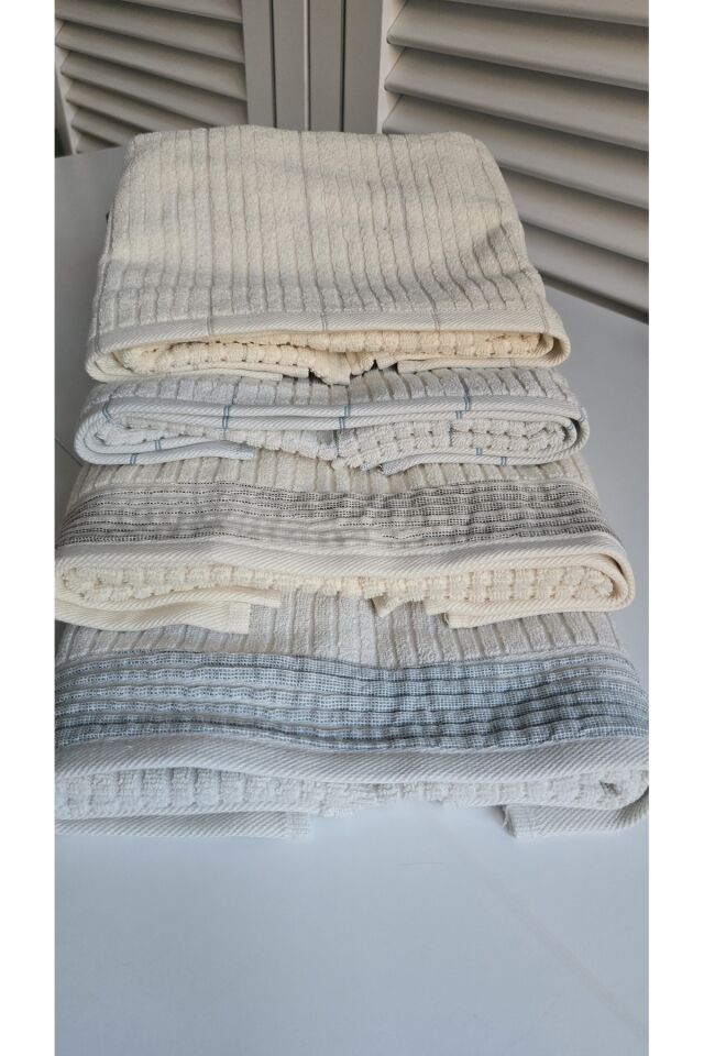 Özdilek MODERN IKAT RENKLI 4LU KUTULU HAVLU