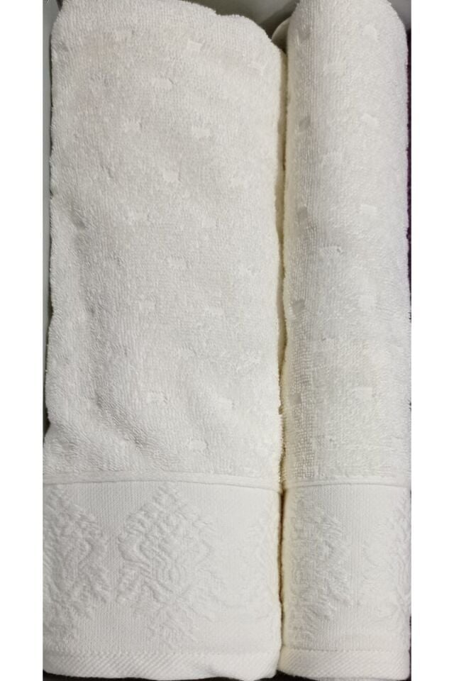 Özdilek Heritage Mürdüm Krem Hamam Seti 4 Parça Havlu Seti