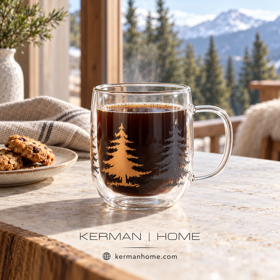 Linanware Çift Cidarlı Cam Bardak Hediyelik Kupa 500 ml DC130