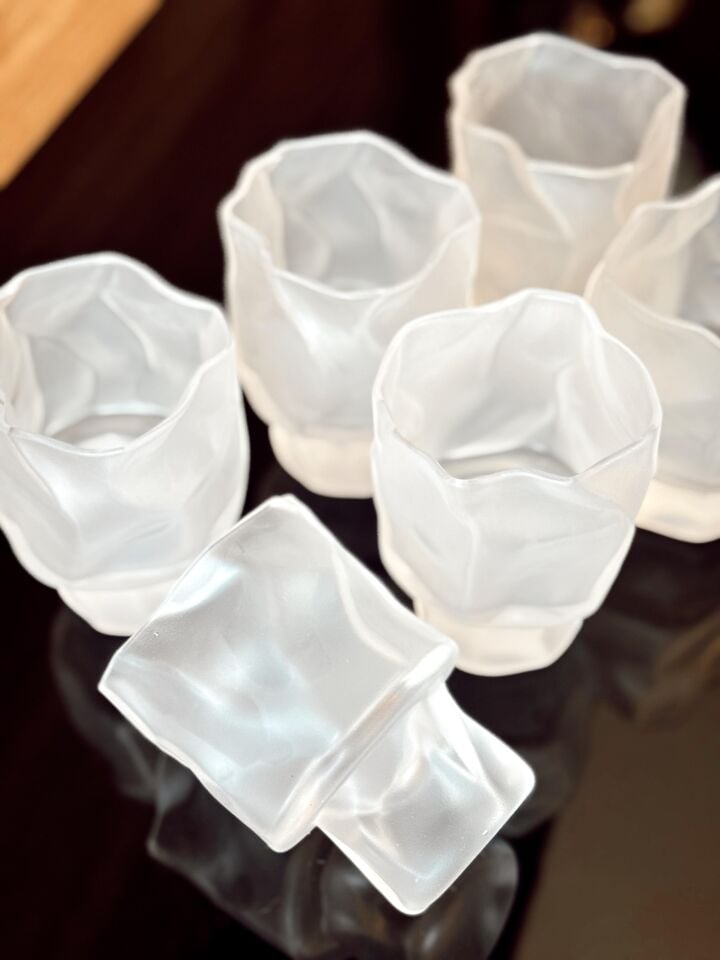 Linanware 6'lı Viski/kokteyl Tasarım Cam/dışı Silikon Kaplı Bardak 200 ml DSG-14