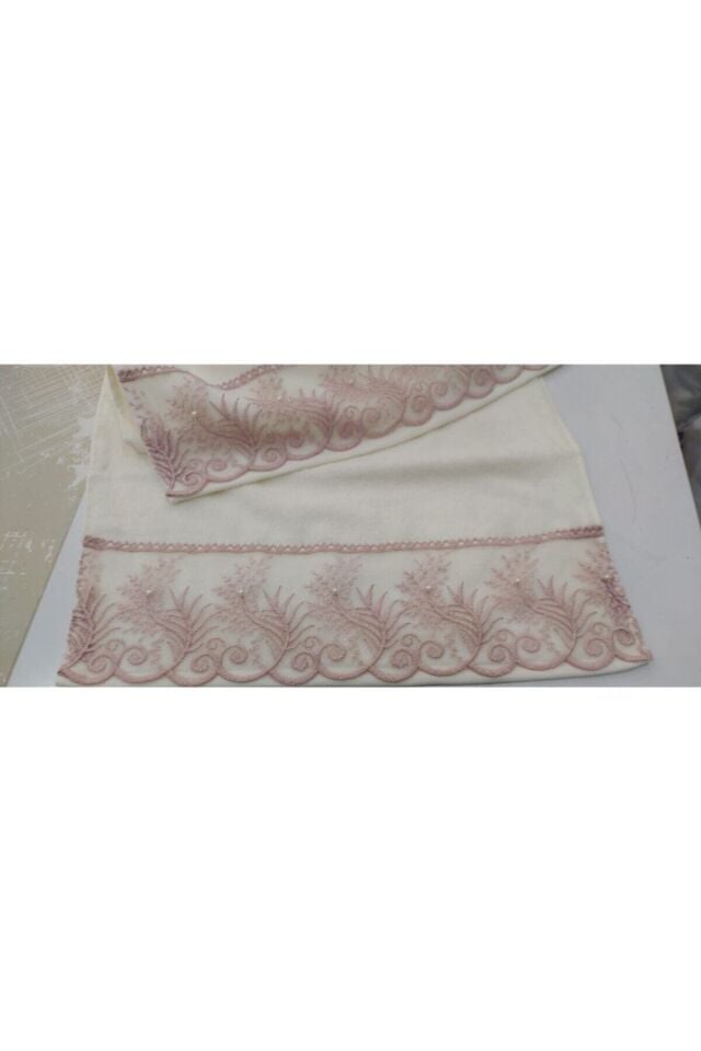 Özdilek Güpürlü Havlu 1 Adet 50x90cm  beyaz