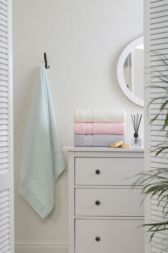 Özdilek Bright Kadife Banyo Havlusu 90x150 Cm Krem