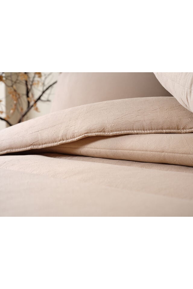 Doqu Home Cloudy Çift Kişilik Yorgan Seti - Taş