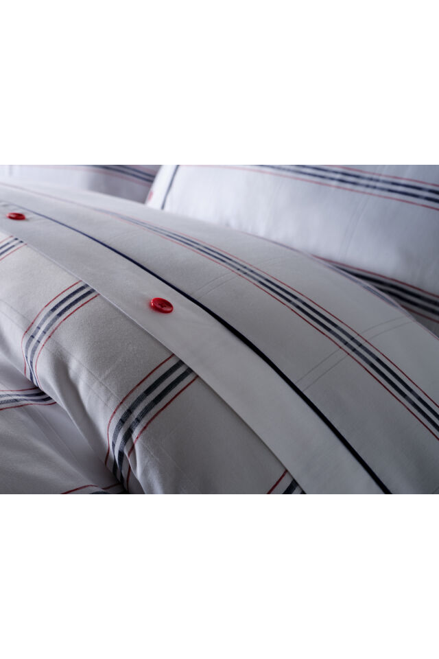 Doqu Home Marine Nevresim Takımı Meridian Tek Kişilik - Beyaz