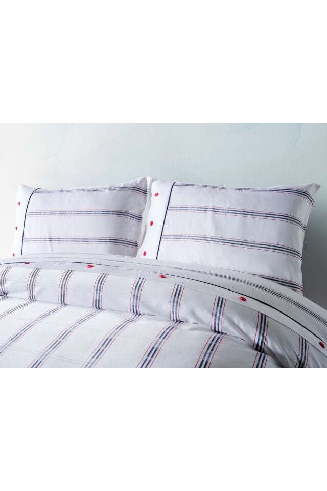 Doqu Home Marine Nevresim Takımı Meridian Tek Kişilik - Beyaz