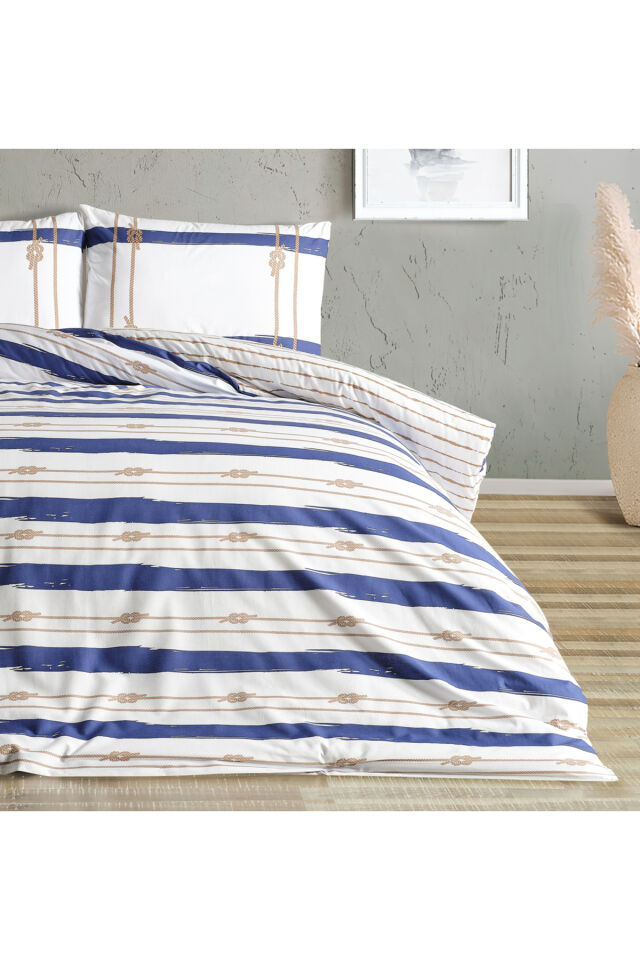 Doqu Home Marine Nevresim Takımı Serene Tek Kişilik - Beyaz