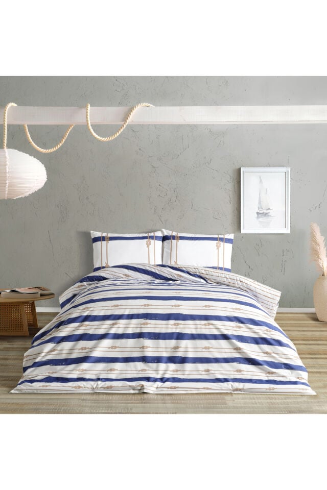 Doqu Home Marine Nevresim Takımı Serene Tek Kişilik - Beyaz