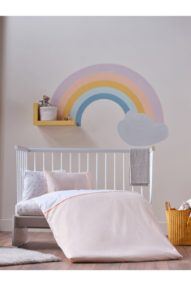 Doqu Home Nakışlı Bebek Nevresim Takımı Akvaryum Bebek - Somon