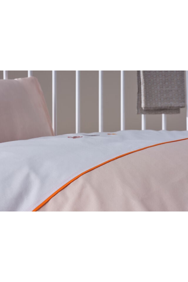 Doqu Home Nakışlı Bebek Nevresim Takımı Akvaryum Bebek - Somon