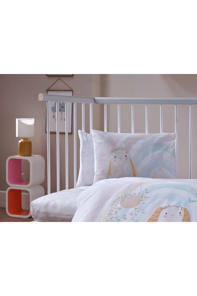 Doqu Home Nakışlı Bebek Nevresim Takımı Little Bunny Bebek - Sarı