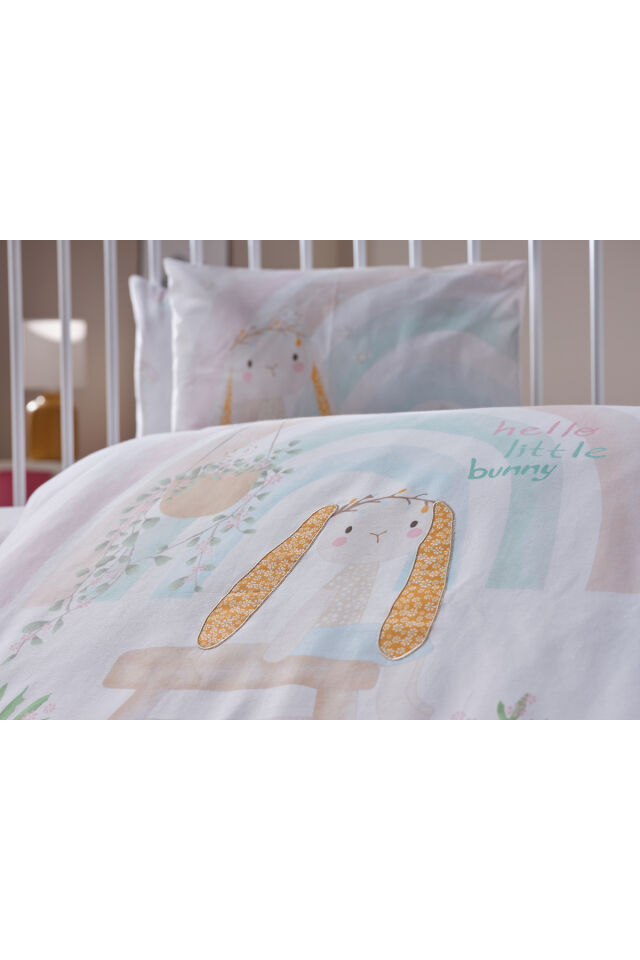 Doqu Home Nakışlı Bebek Nevresim Takımı Little Bunny Bebek - Sarı