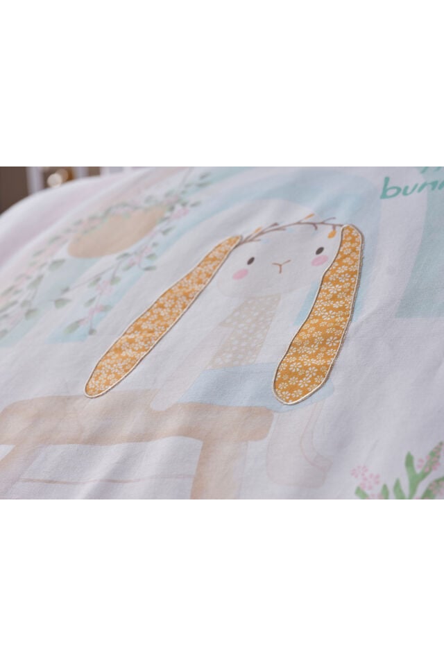 Doqu Home Nakışlı Bebek Nevresim Takımı Little Bunny Bebek - Sarı