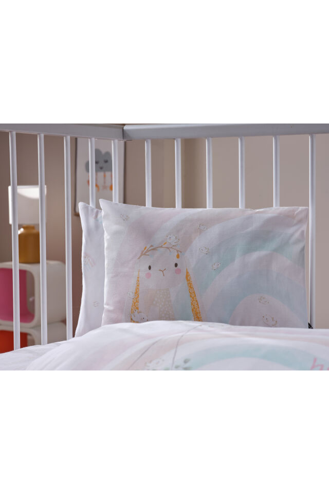 Doqu Home Nakışlı Bebek Nevresim Takımı Little Bunny Bebek - Sarı