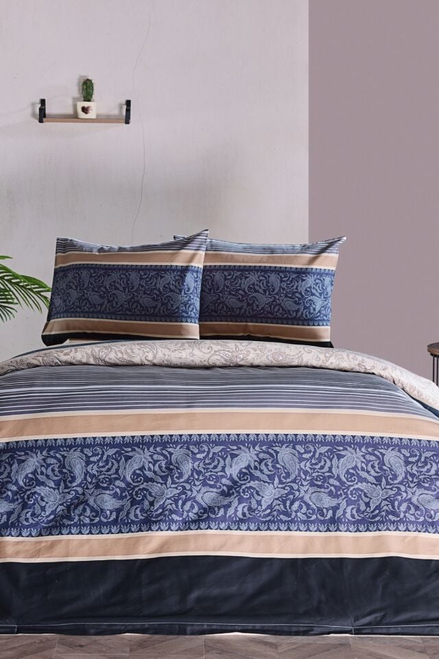 Doqu Home Saten Nevresim Takımı Clair Çift Kişilik - Bej