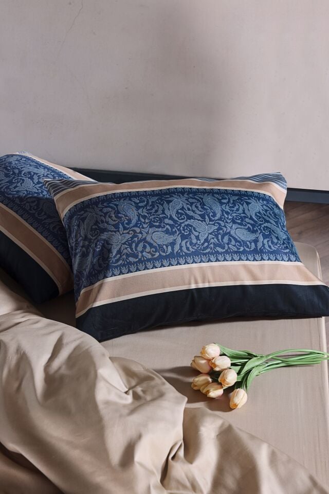 Doqu Home Saten Nevresim Takımı Clair Çift Kişilik - Bej