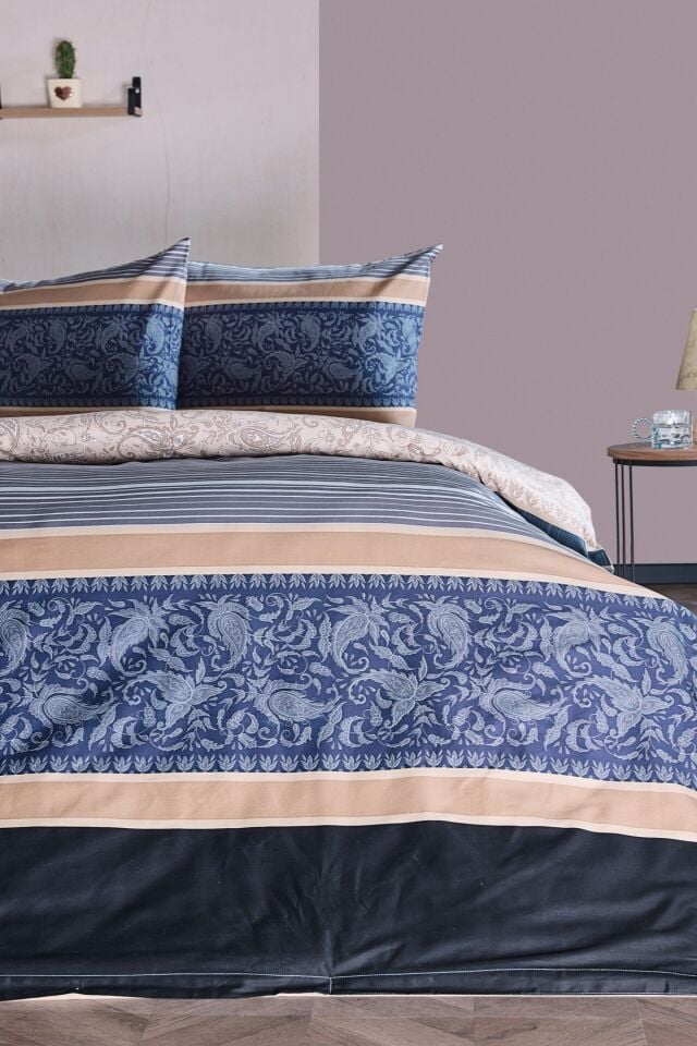 Doqu Home Saten Nevresim Takımı Clair Çift Kişilik - Bej